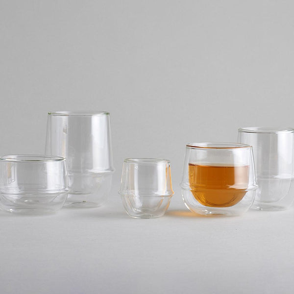 Kinto KRONOS Double Wall Wine Glass - Elegant Floating Design