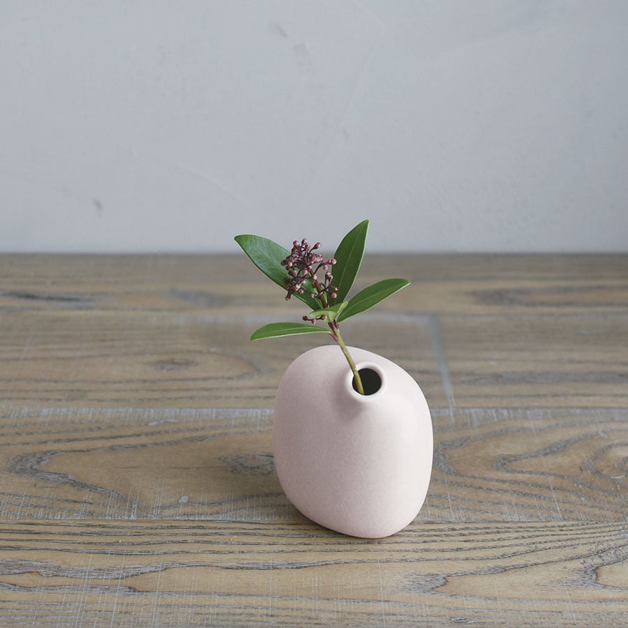 KINTO SACCO VASE PORCELAIN 02  PINK 1