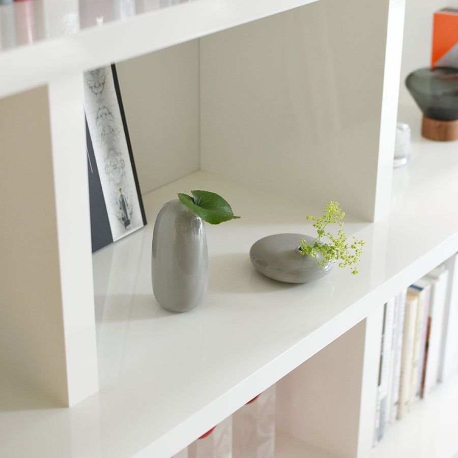 KINTO SACCO VASE PORCELAIN 01  GRAY 4