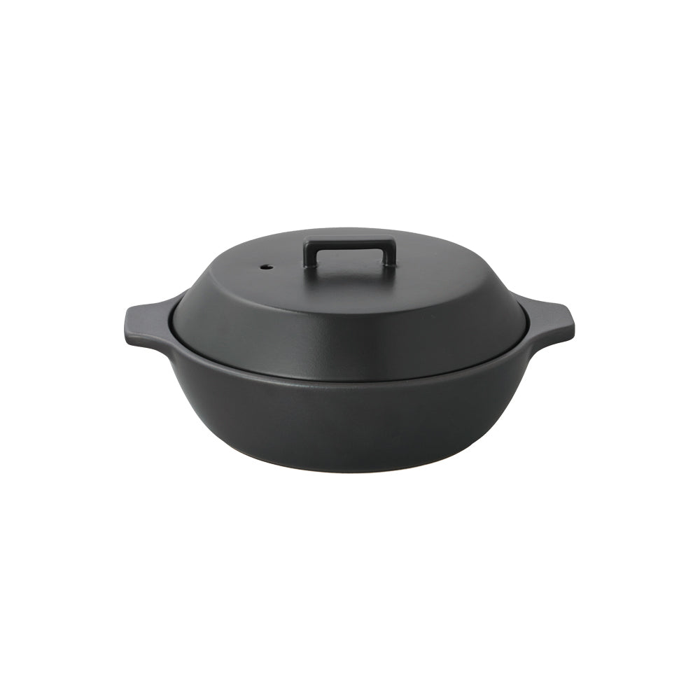 KINTO KAKOMI CERAMIC POT 1.2L BLACK THUMBNAIL 0