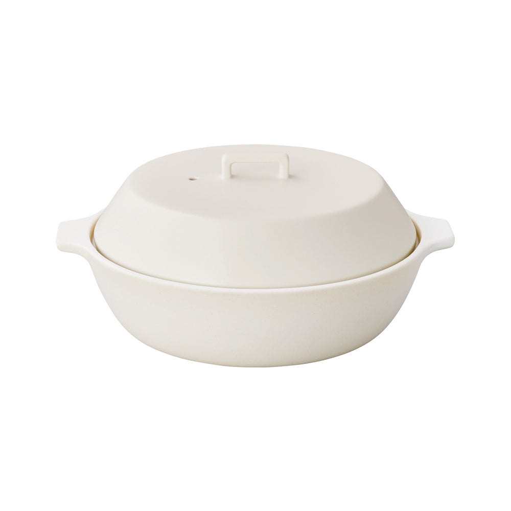 KINTO KAKOMI CERAMIC POT 2.5L  WHITE