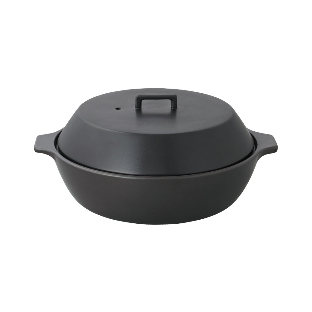 KINTO KAKOMI CERAMIC POT 2.5L  BLACK 5