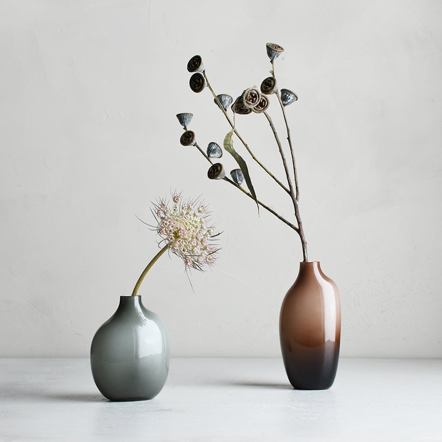 KINTO SACCO VASE GLASS 03  BROWN 4