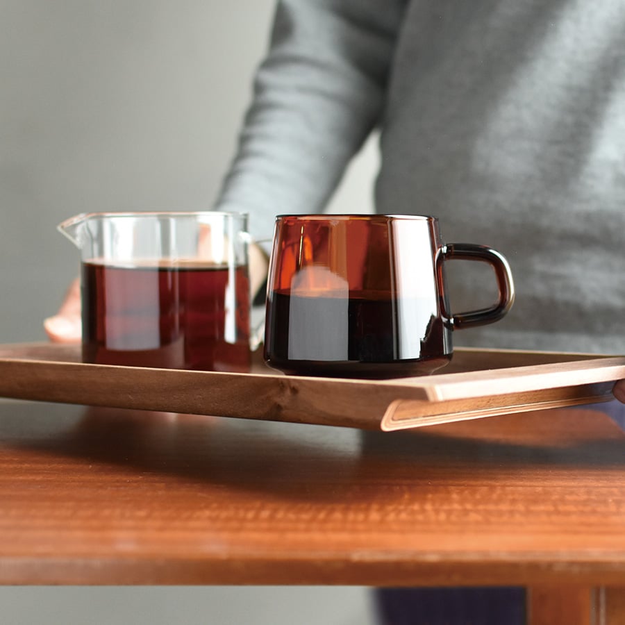 KINTO SEPIA NONSLIP TRAY 420×210MM / 17X8IN WALNUT 1