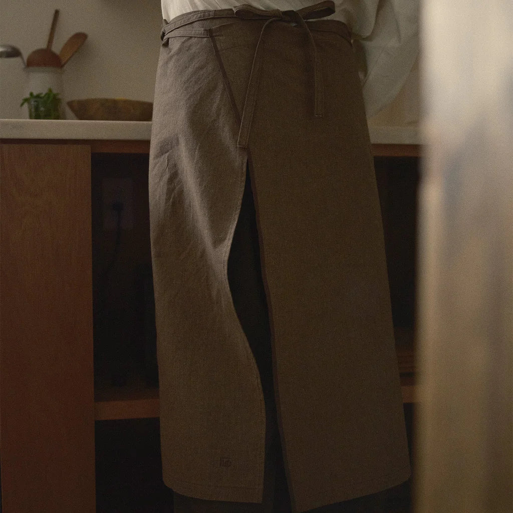 KINTO FUTO HALF APRON SCO  LIGHT GRAY 1