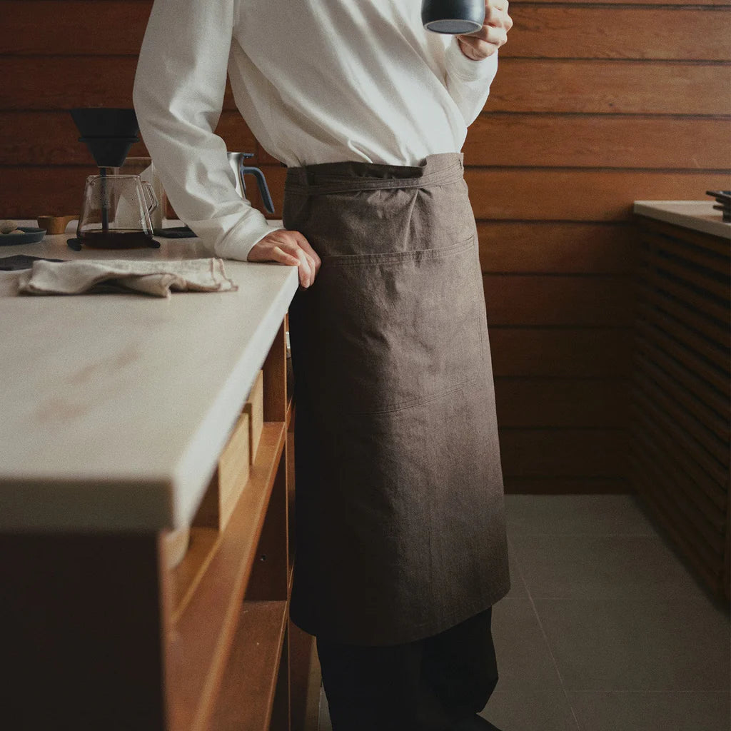 KINTO FUTO HALF APRON SCO  LIGHT GRAY 2