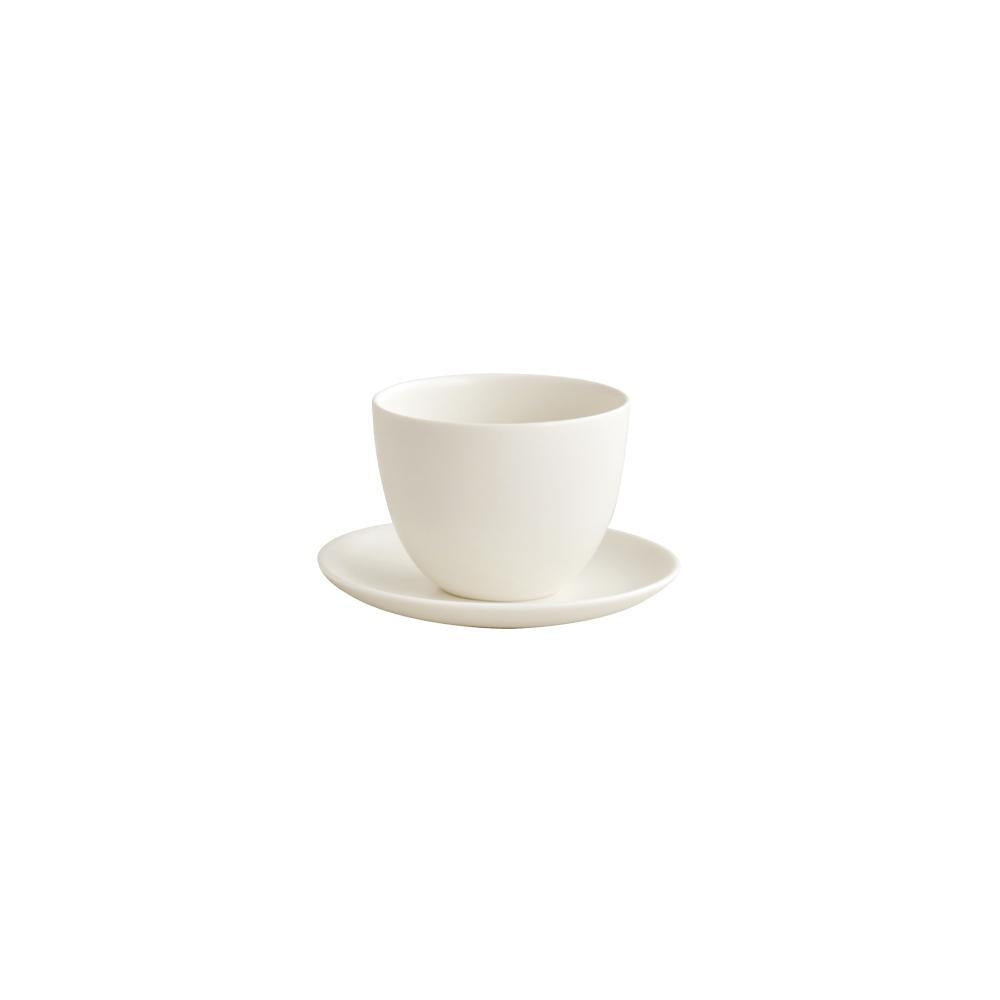 KINTO PEBBLE CUP & SAUCER 180ML / 6OZ  WHITE