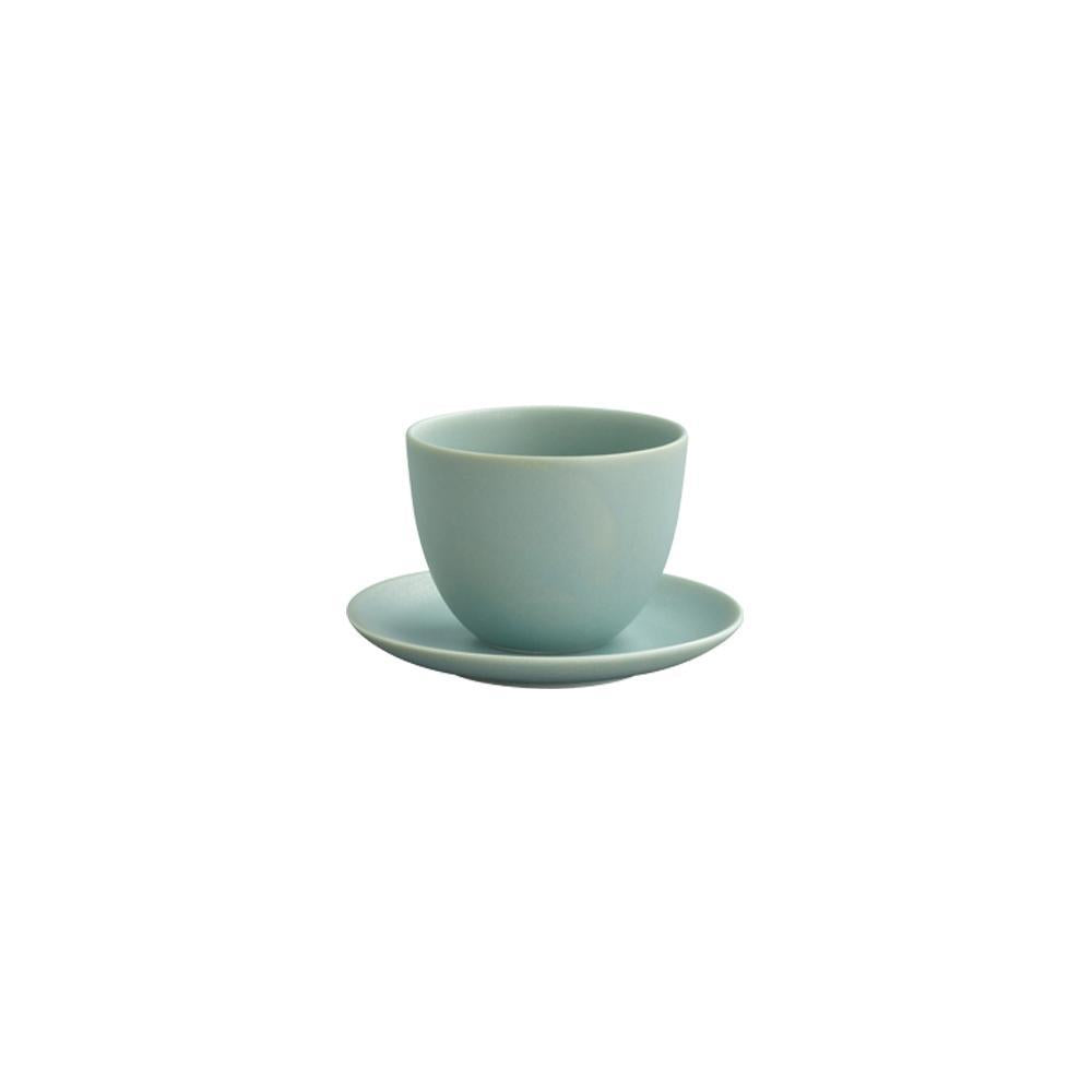 KINTO PEBBLE CUP & SAUCER 180ML / 6OZ  MOSS GREEN 3