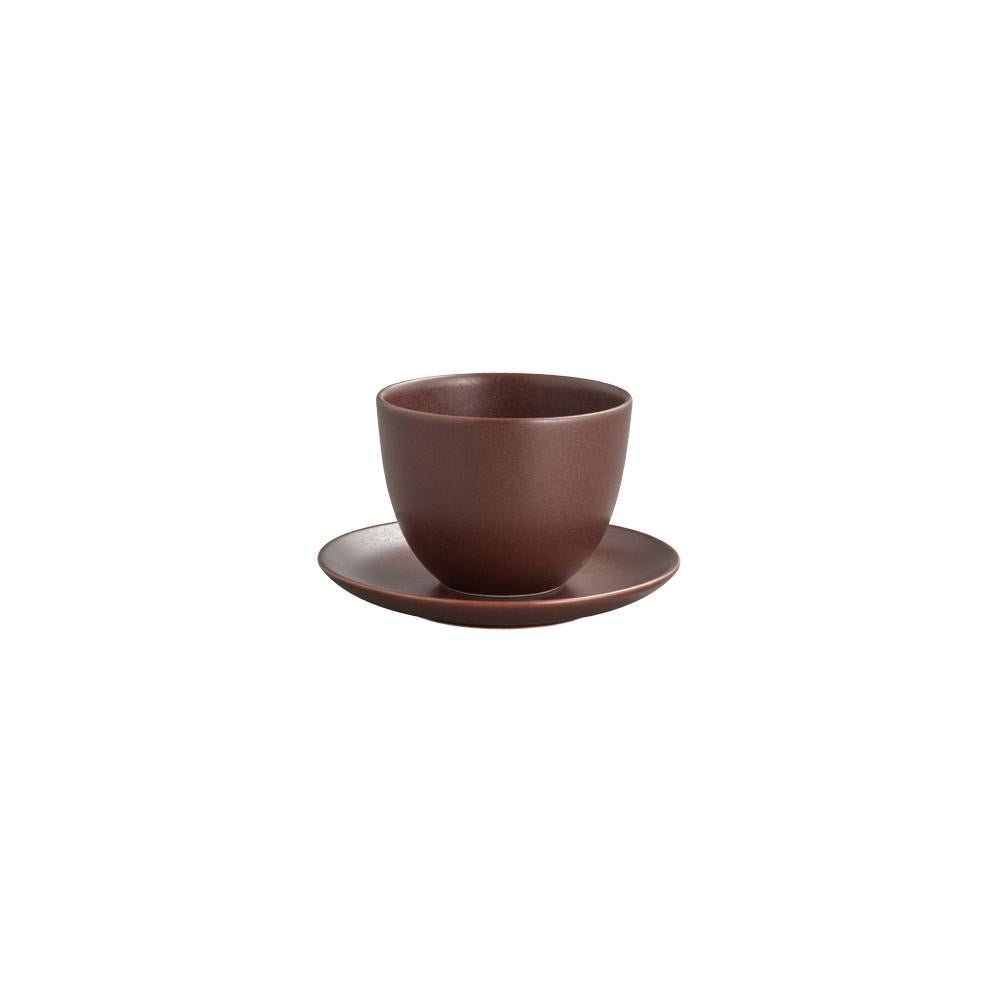 KINTO PEBBLE CUP & SAUCER 180ML / 6OZ  BROWN 5
