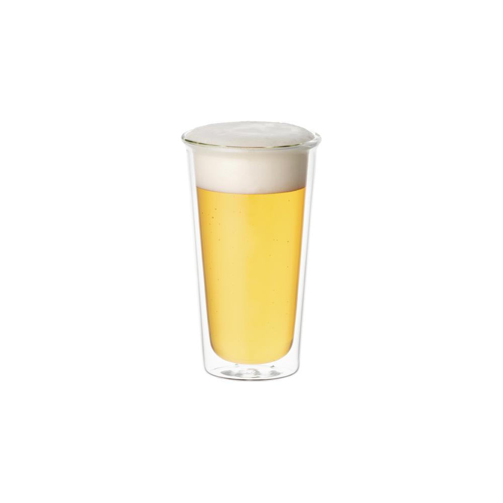KINTO CAST DOUBLE WALL BEER GLASS 340ML WHITE-NO-COLOR