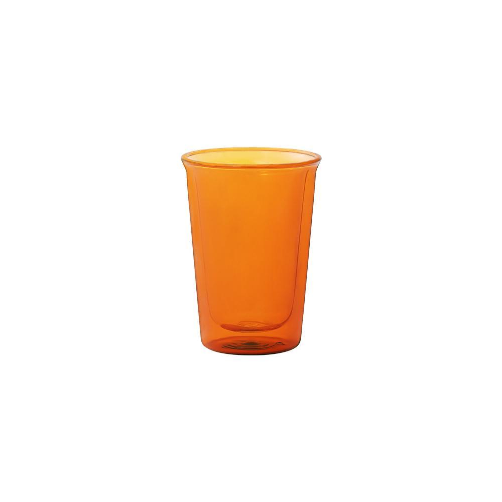 KINTO CAST AMBER DOUBLE WALL GLASS 290ML AMBER