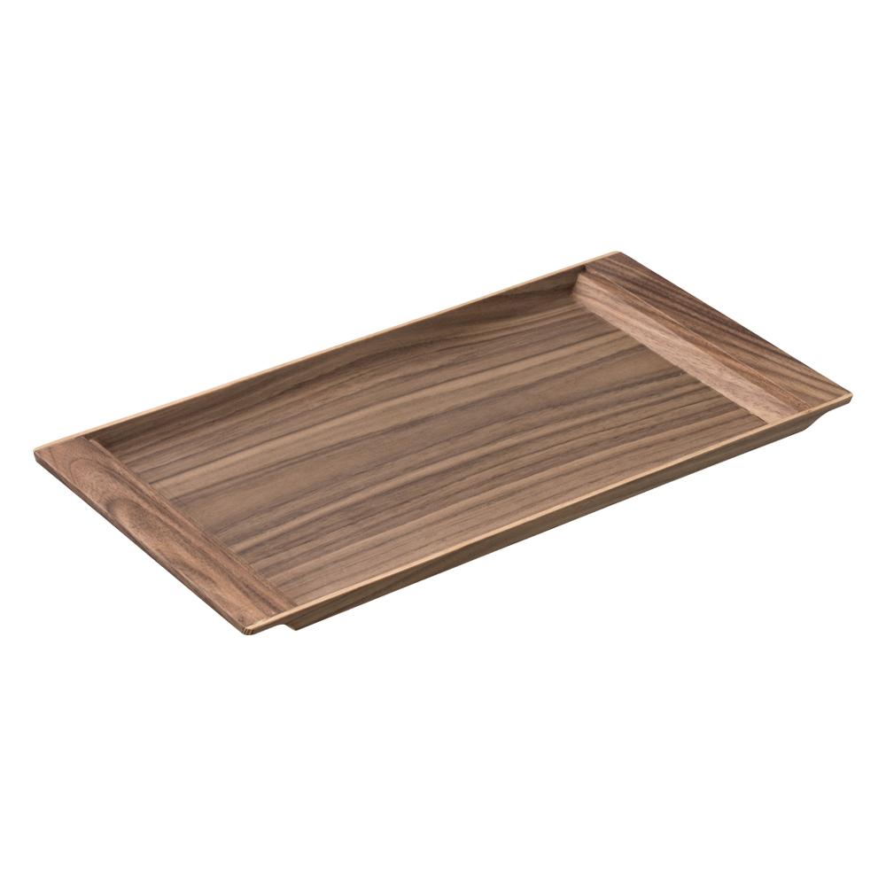 KINTO SEPIA NONSLIP TRAY 420×210MM / 17X8IN WALNUT