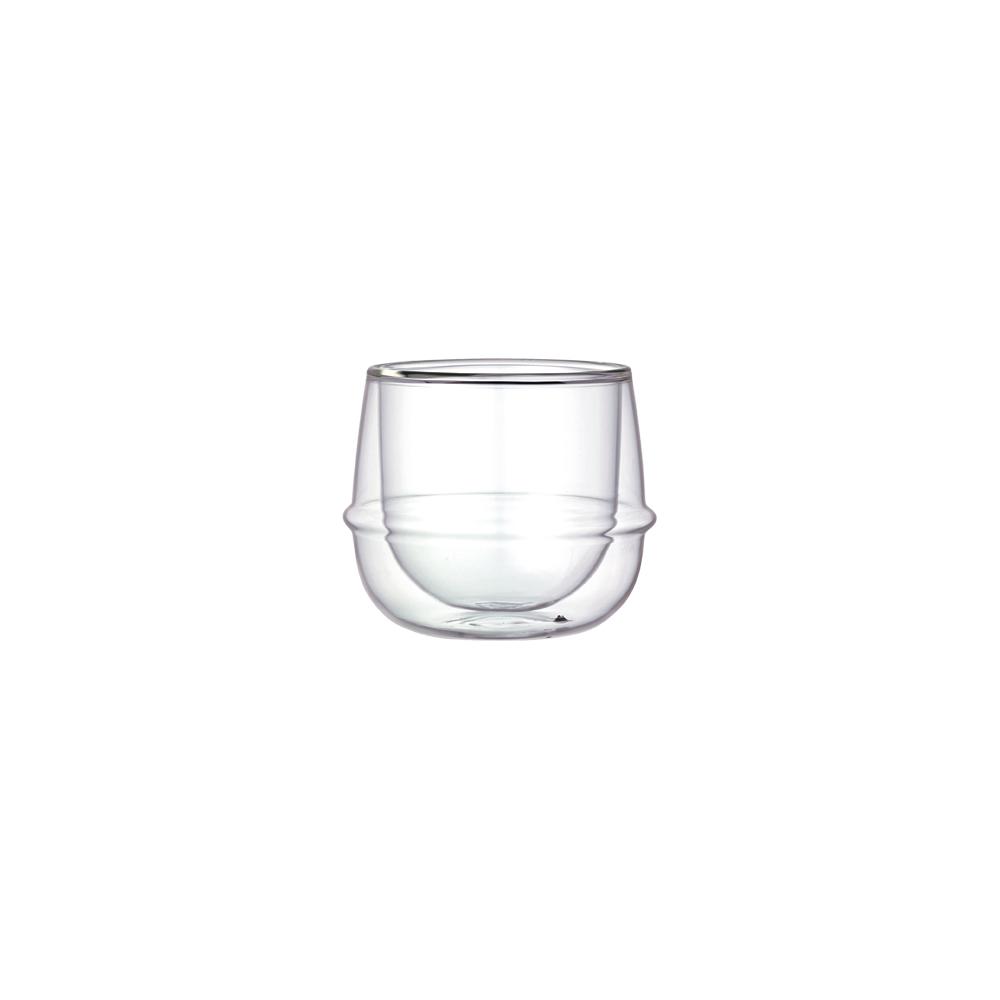KINTO KRONOS DOUBLE WALL WINE GLASS 250ML / 8OZ CLEAR