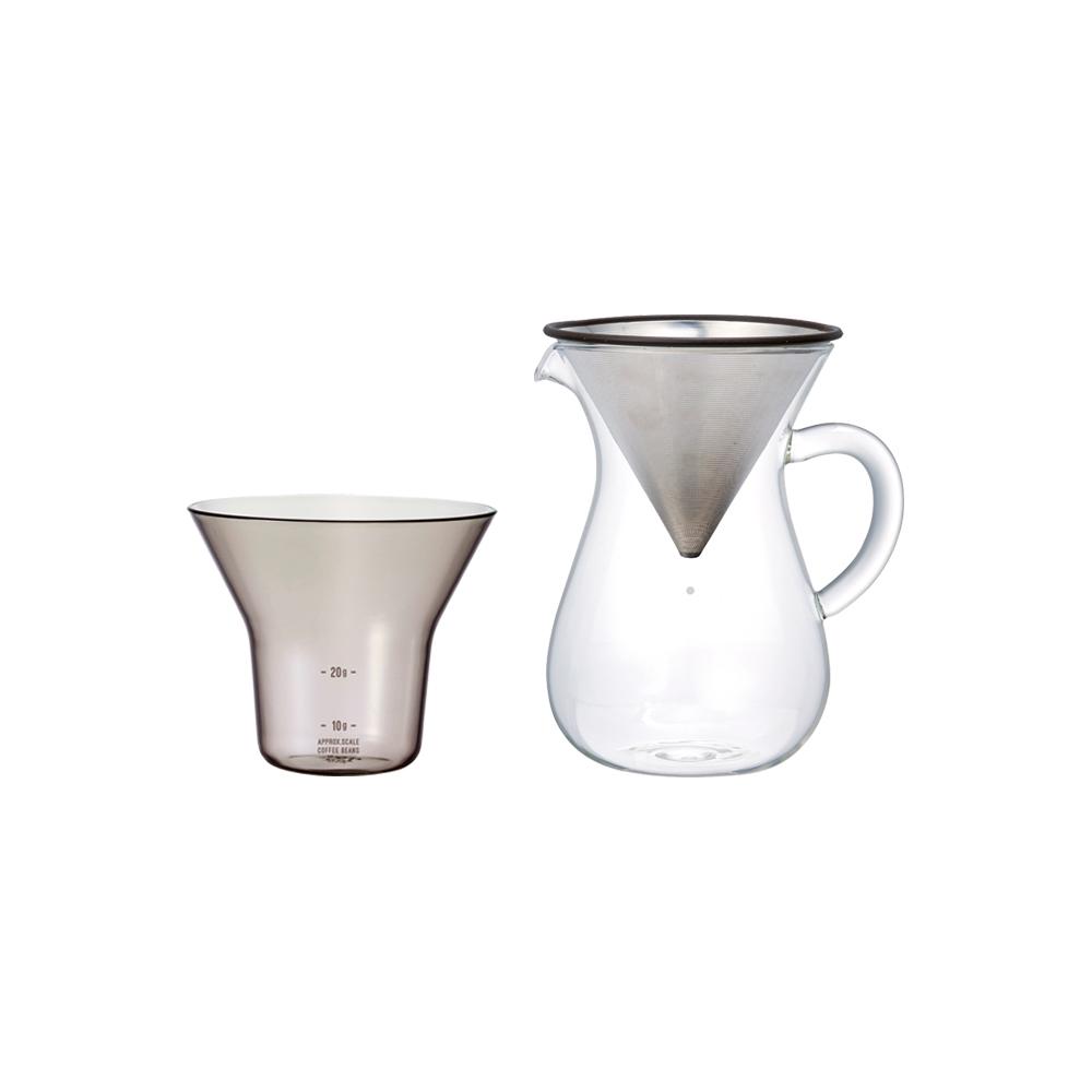 KINTO SCS COFFEE CARAFE SET 300ML STAINLESS STEEL