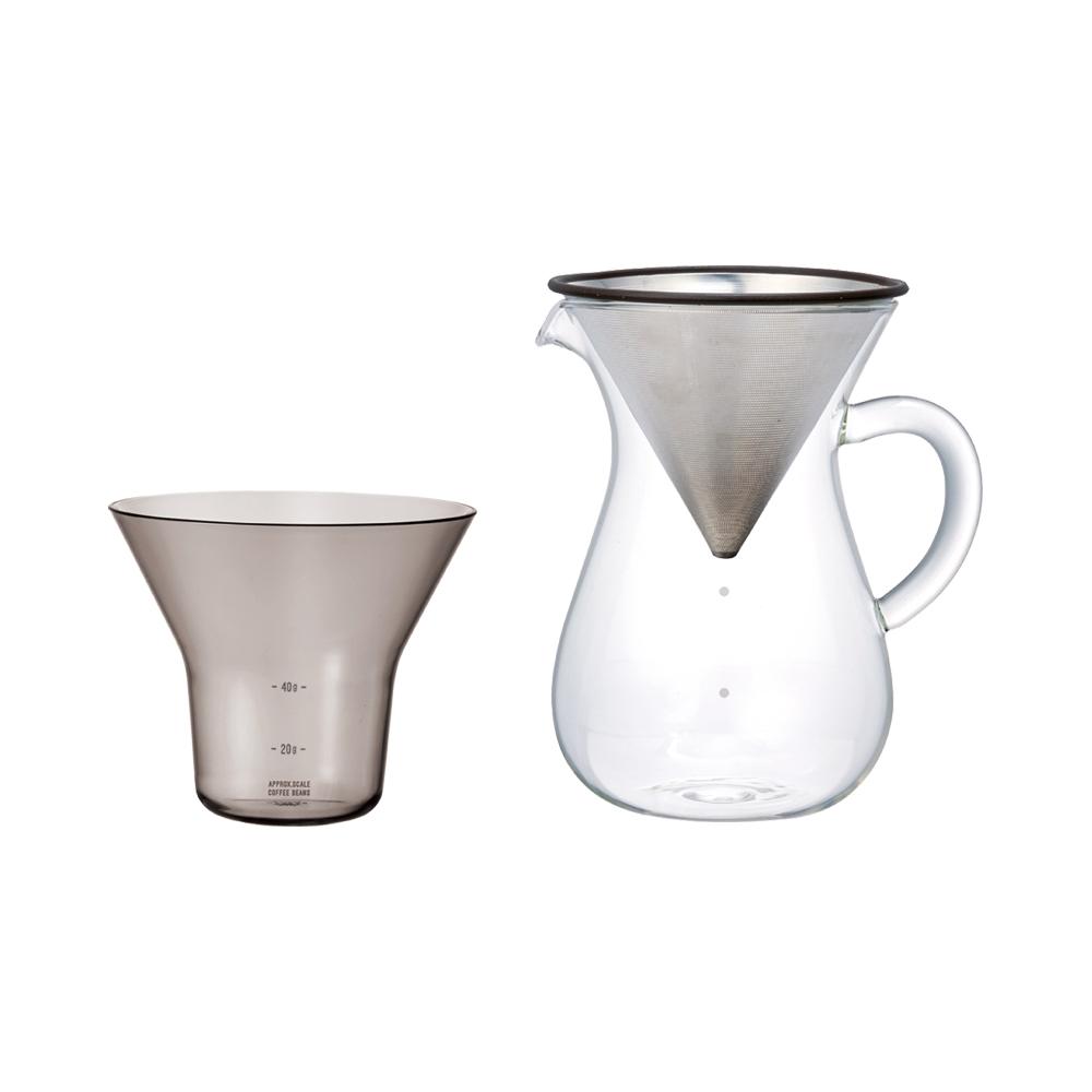 KINTO SCS COFFEE CARAFE SET 600ML STAINLESS STEEL