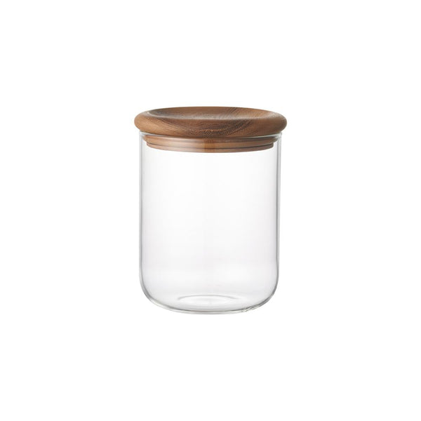 Kinto Glass Airtight Storage Canisters with Wood Lids (Set of 2