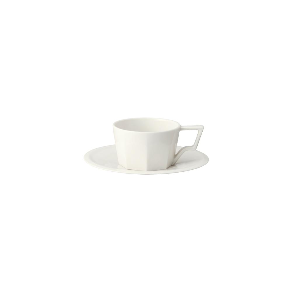 KINTO OCT CUP & SAUCER 80ML / 3OZ  WHITE