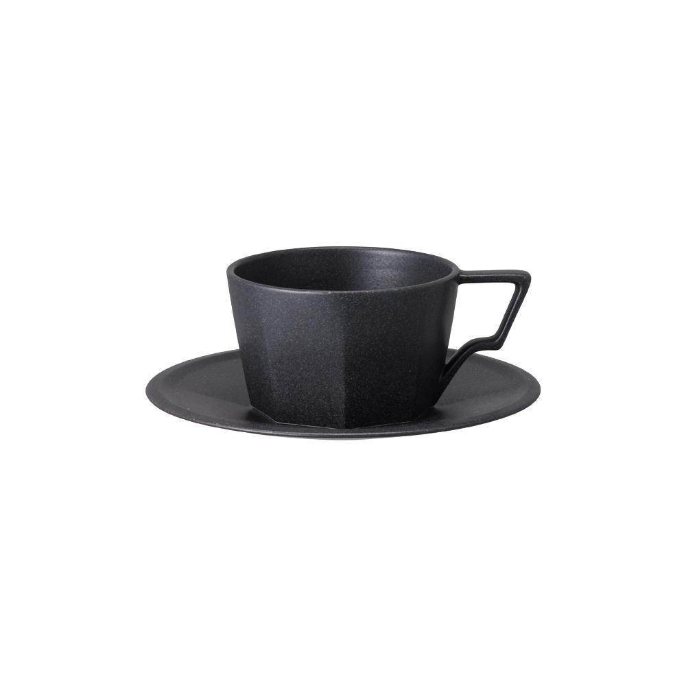 KINTO OCT CUP & SAUCER 300ML / 10OZ  BLACK 2
