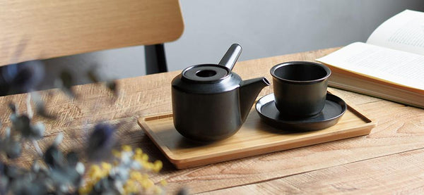トレー 木製 カフェ kinto LEAVES TO TEA LT トレイ 275×145mm