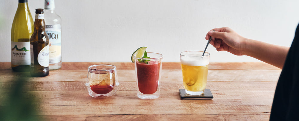 SUMMER DRINKS TO ENJOY WITH GLASSWARE - ALCOHOL - BANNER