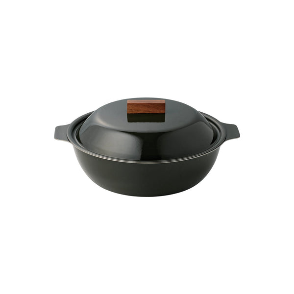 KINTO KAKOMI IH ENAMEL POT 1L CHARCOAL 