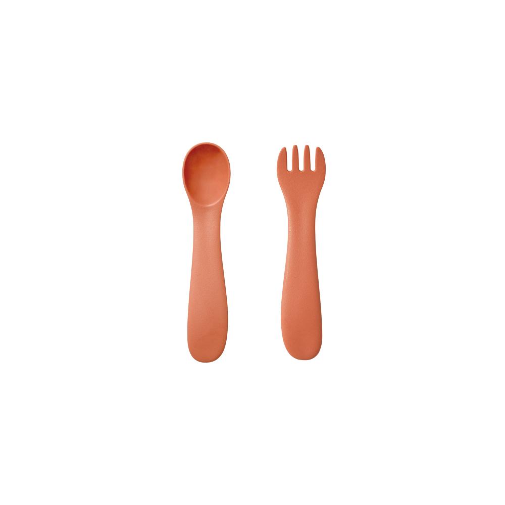  KINTO BONBO SPOON & FORK  EARTH ORANGE