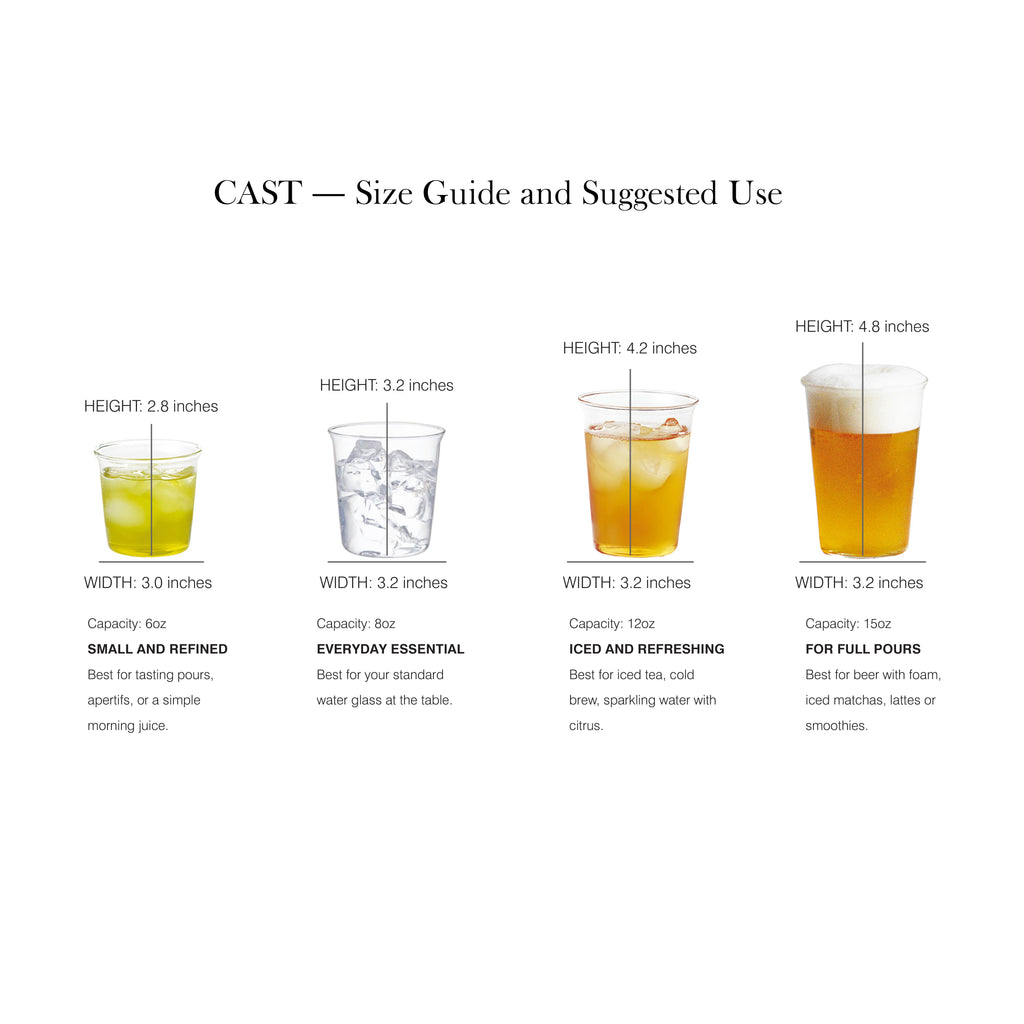  KINTO CAST ICED TEA GLASS 350ML / 12OZ  CLEAR 2