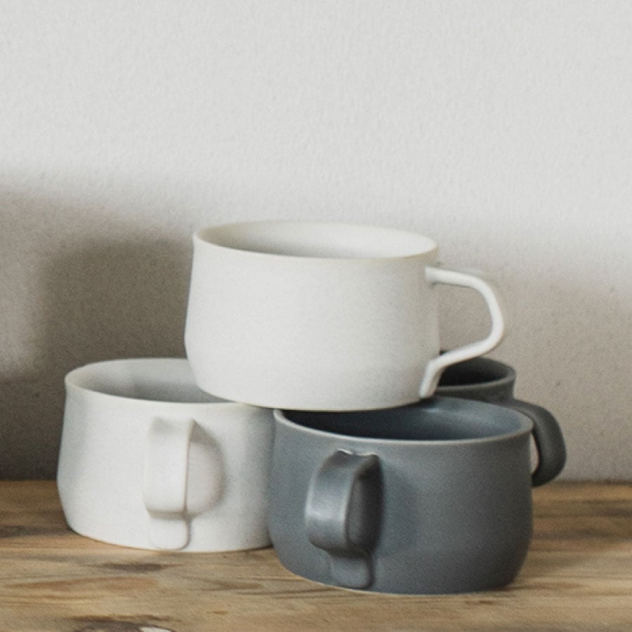 FOG Wide Mug 320ml | 10.9oz Minimalist Ceramic Mug by KINTO