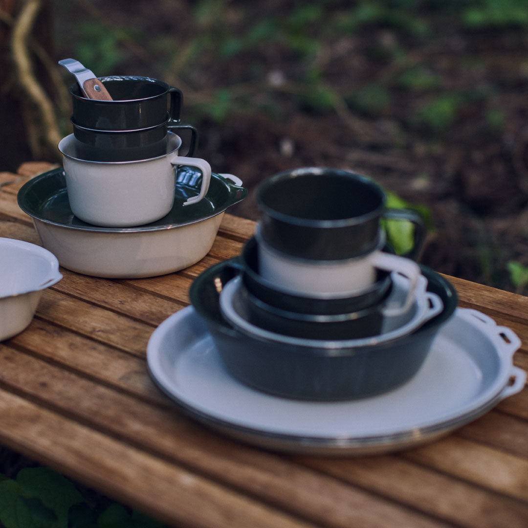 FORIS Plate 260mm | Enamelware Outdoor Plate for Camping by KINTO
