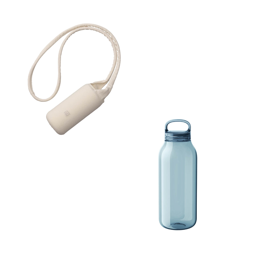 KINTO FUTO BOTTLE SLING AND WATER BOTTLE IVORY / BLUE THUMBNAIL 0