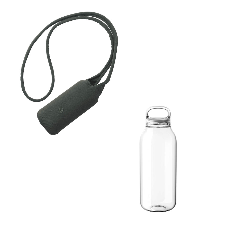 KINTO FUTO BOTTLE SLING AND WATER BOTTLE DARK GREEN / CLEAR THUMBNAIL 0