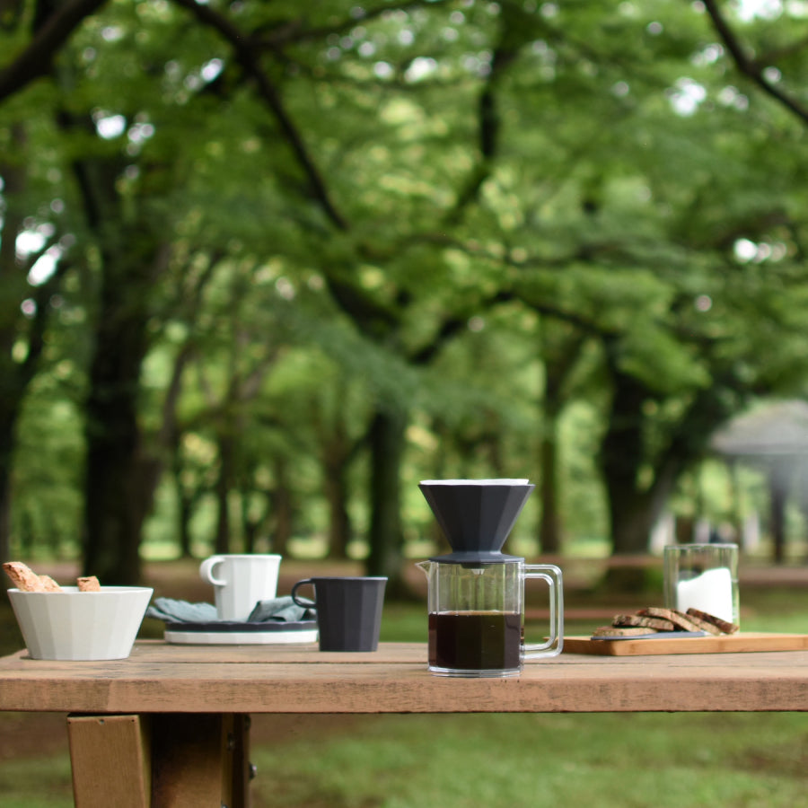 KINTO ALFRESCO BREWER JUG SET 4CUPS BLACK