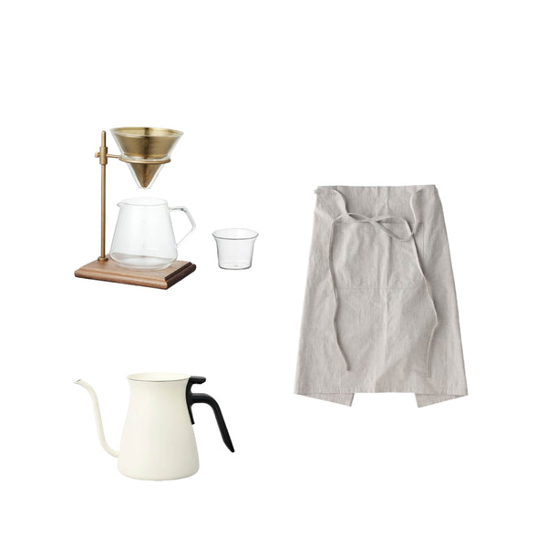 KINTO SCS BREWER SET WHITE / LIGHT GRAY