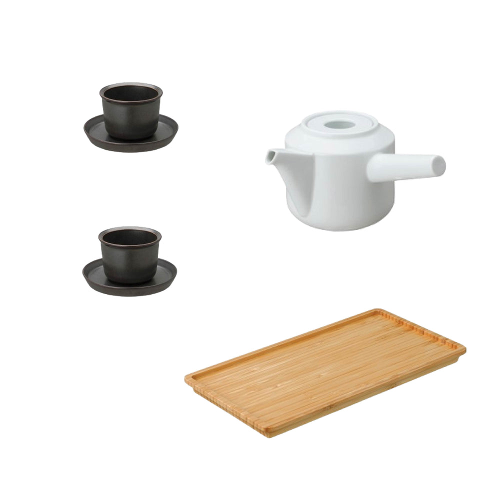KINTO LT KYUSU TEAPOT SET WHITE / BLACK THUMBNAIL 0