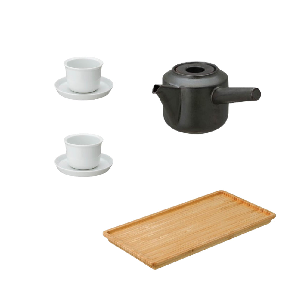 KINTO LT KYUSU TEAPOT SET BLACK / WHITE THUMBNAIL 0