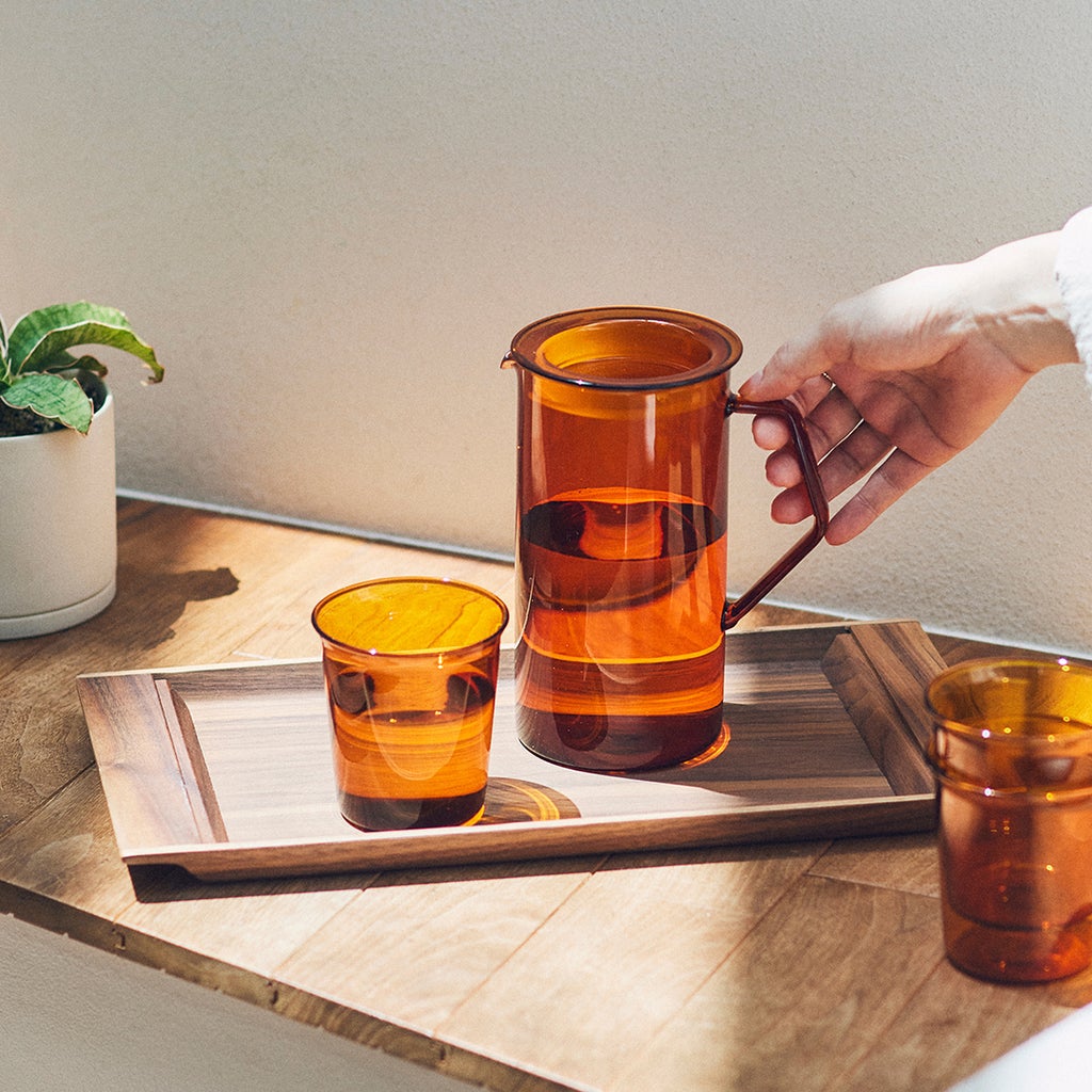 Medicine Bottle Candle 魔女の宅急便　ビターオレンジ CAST AMBER Jug 750ml | Elegant Amber-Tinted Glass Pitcher – KINTO