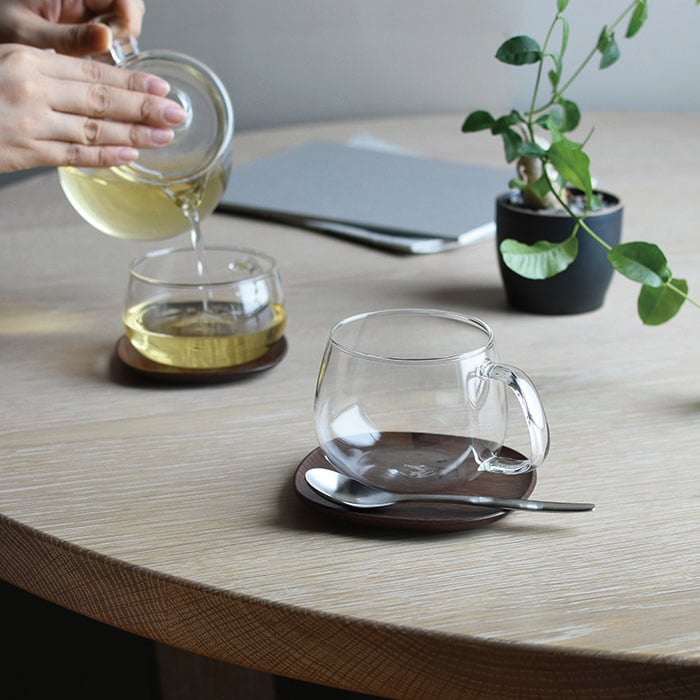  KINTO UNITEA COASTER 100×100MM / 4X4IN  WALNUT 1