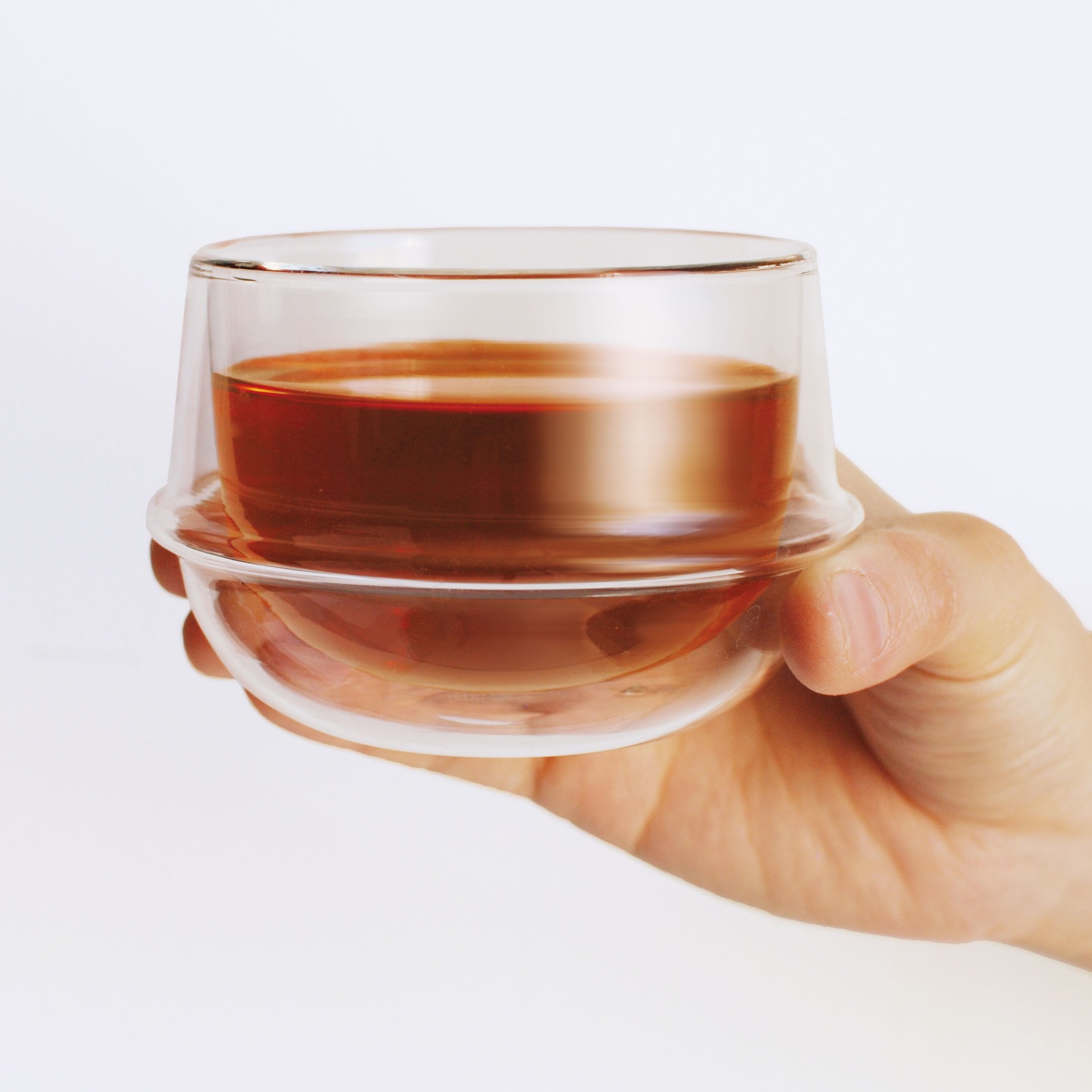 KRONOS Double Wall Tea Cup 200ml | Insulated Glass Tea Cup by