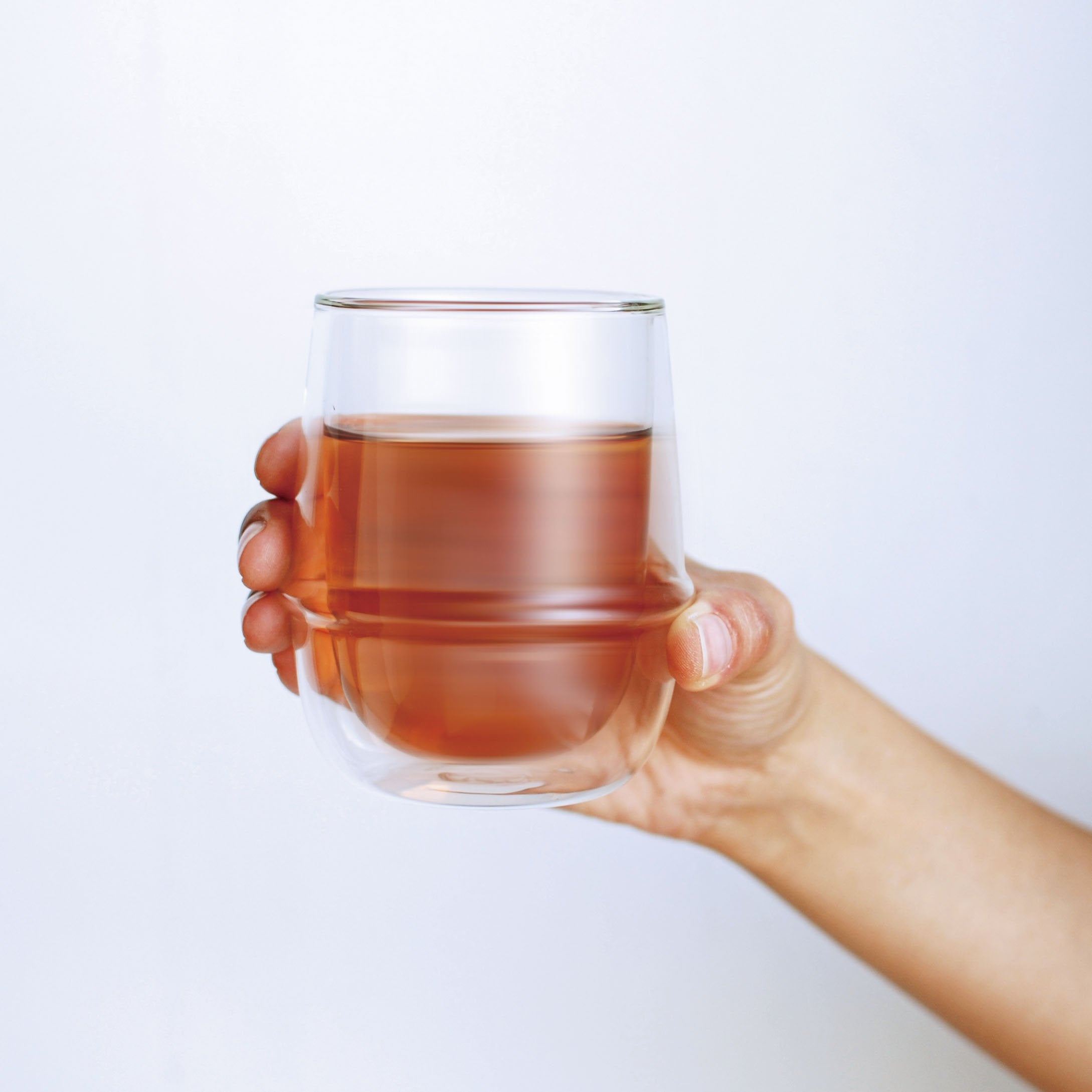 KRONOS Double Wall Iced Tea Glass 350ml | Insulated Glass by KINTO