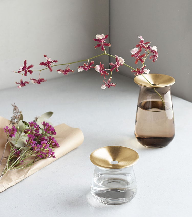  KINTO LUNA VASE 80X130MM  BROWN 6