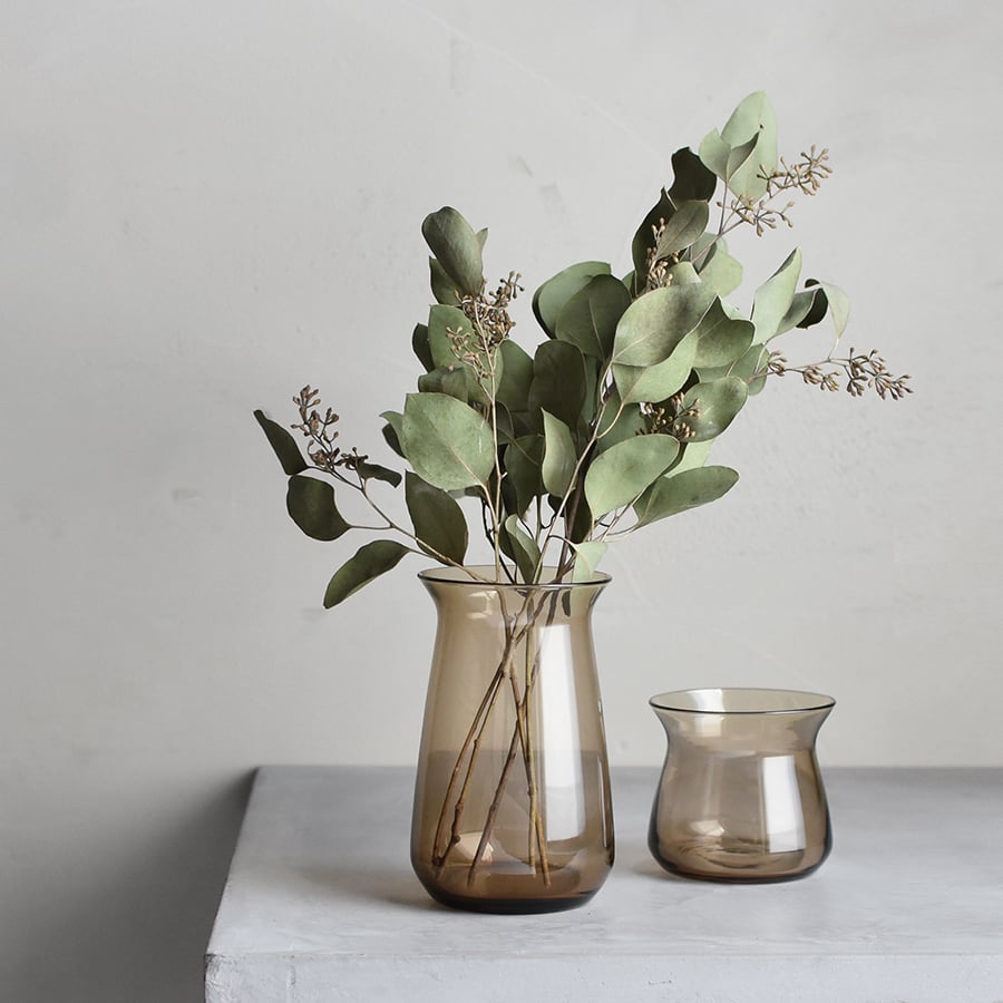  KINTO LUNA VASE 80X130MM  BROWN 5