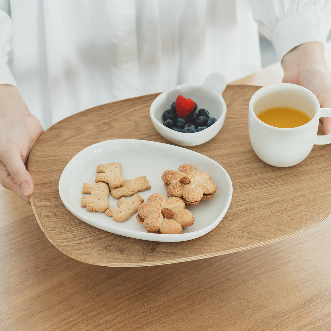 KINTO NEST Plate 195×145mm – Kid-Friendly Durable Dinner Plate