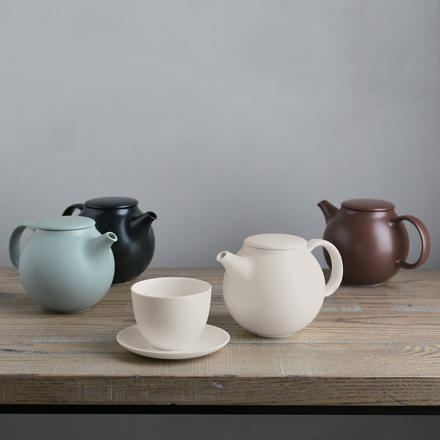 KINTO PEBBLE teapot 500ml / 18oz – Stone-Like Japanese Porcelain