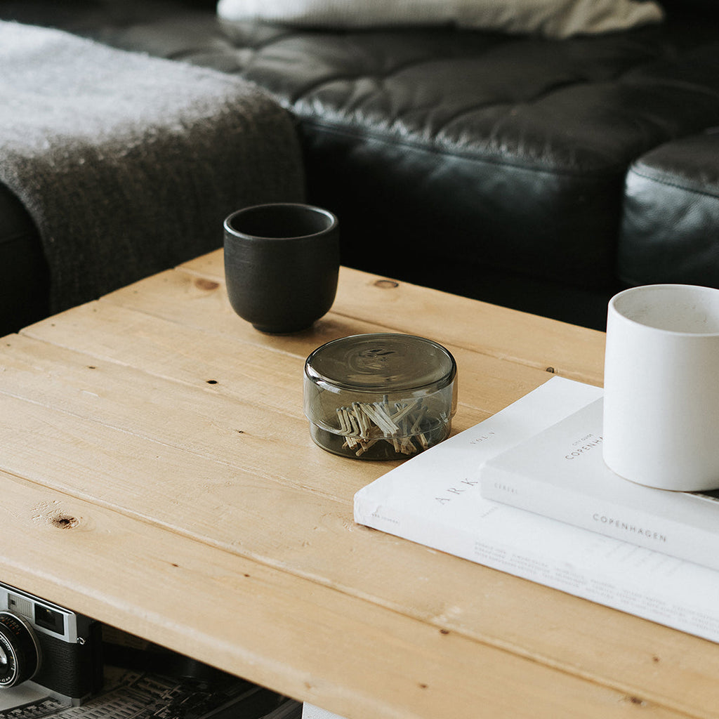  KINTO SCHALE GLASS CASE 100X130MM  SMOKE 3