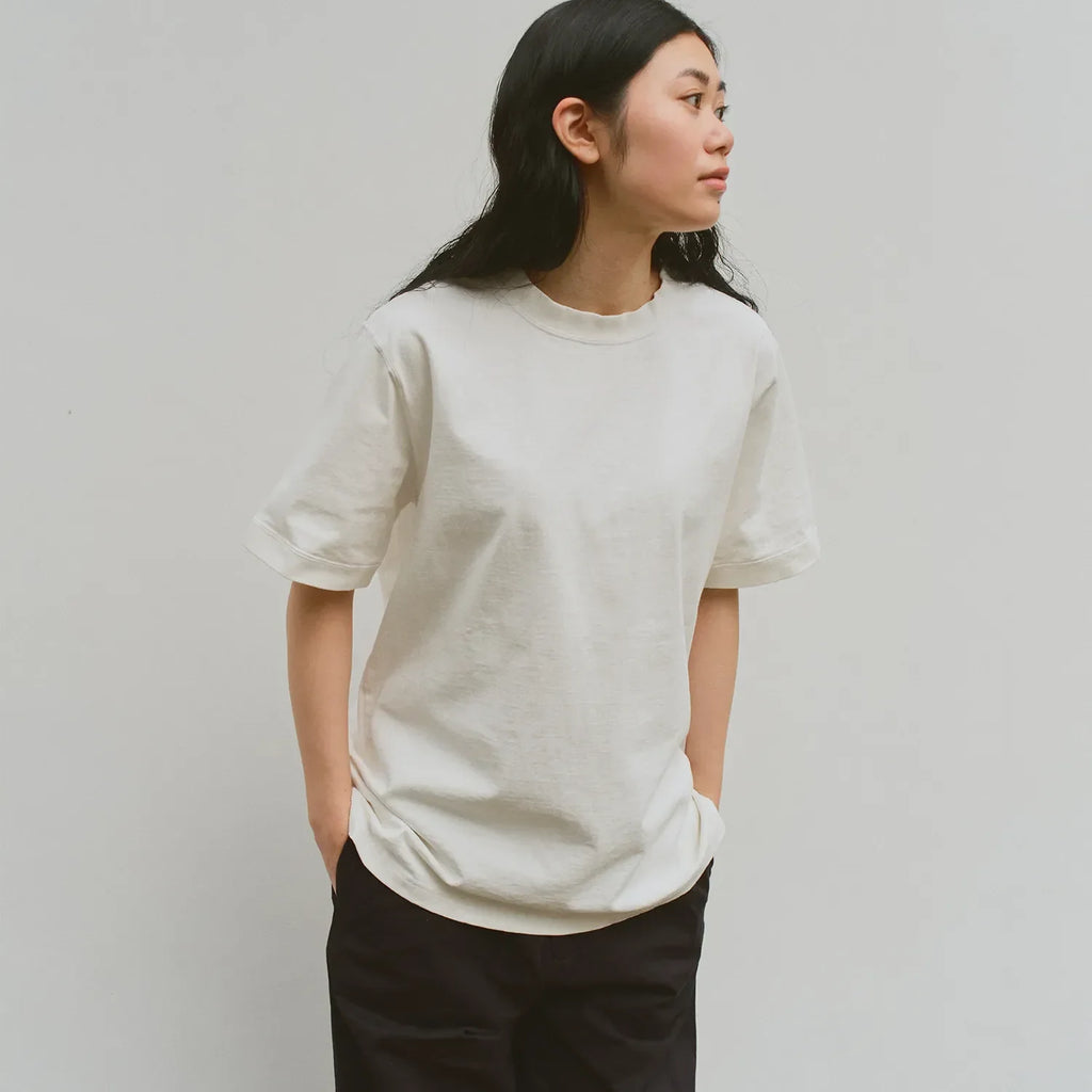  KINTO FUTO SHORT SLEEVES KNIT TOP PCO_ 3  PIGMENT WHITE 4