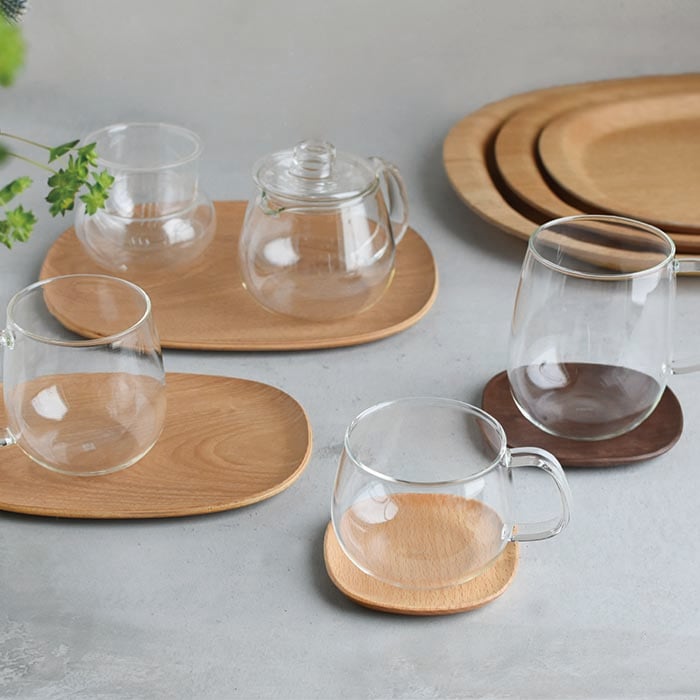  KINTO UNITEA COASTER 100×100MM / 4X4IN  BEECH 1