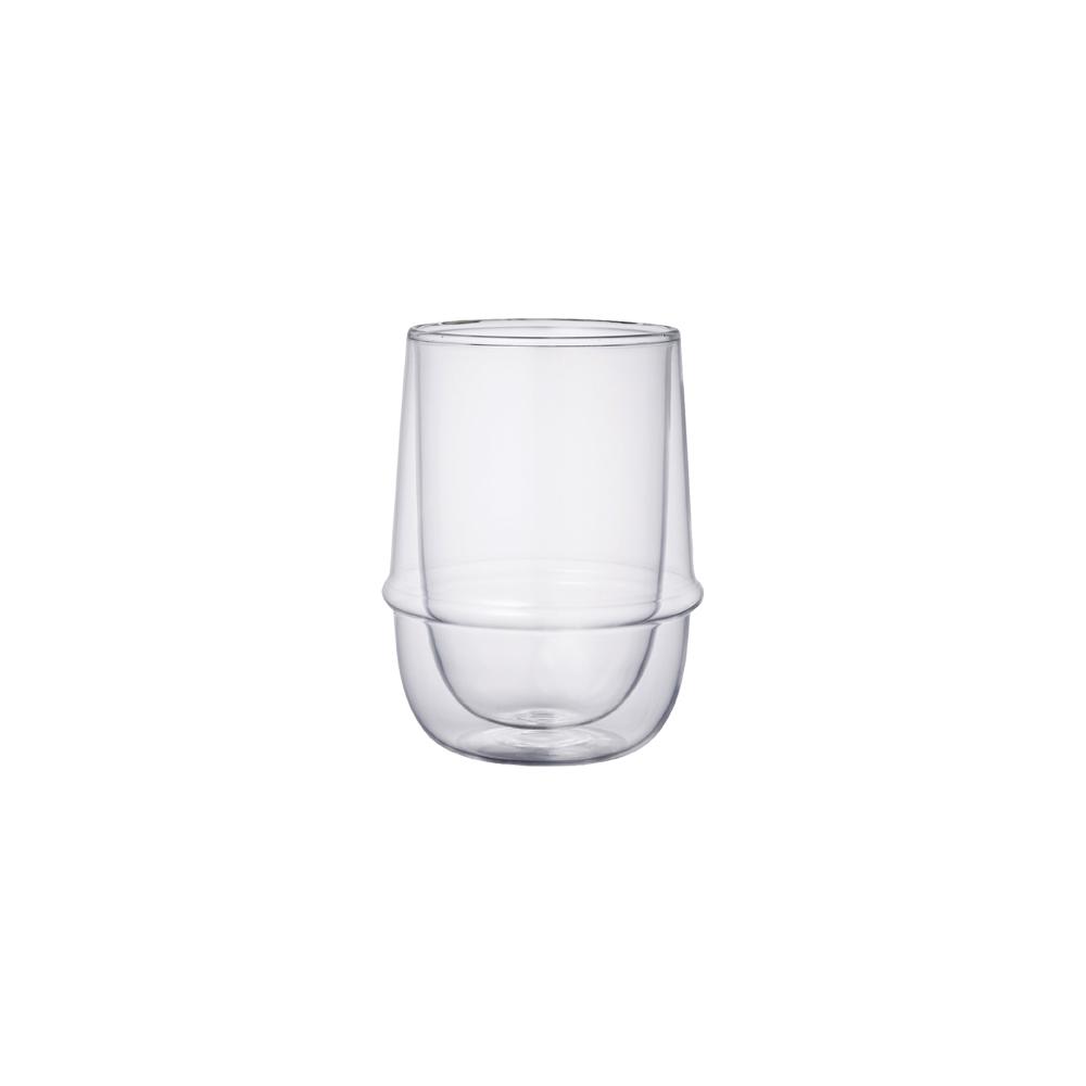  KINTO KRONOS DOUBLE WALL ICED TEA GLASS 350ML / 12OZ  CLEAR 