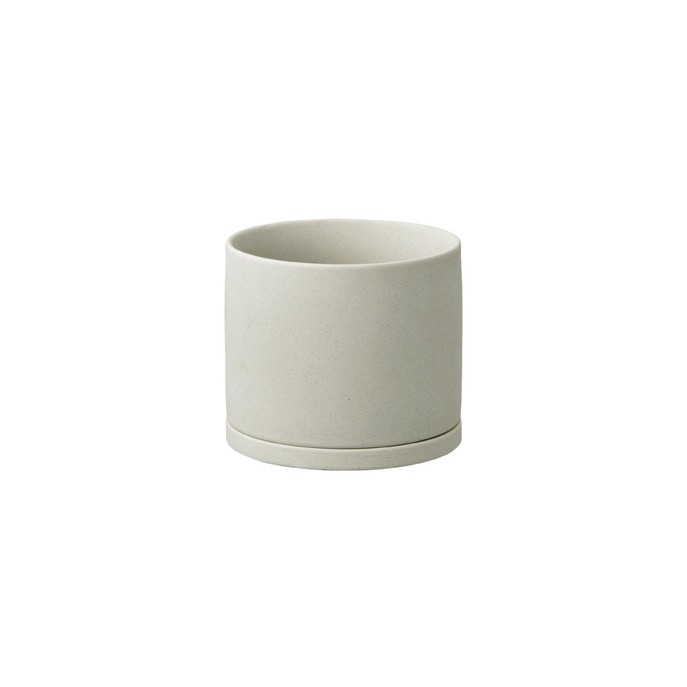 small grey plant pot Plant Pot 191_ Earth Gray 105mm KINTO