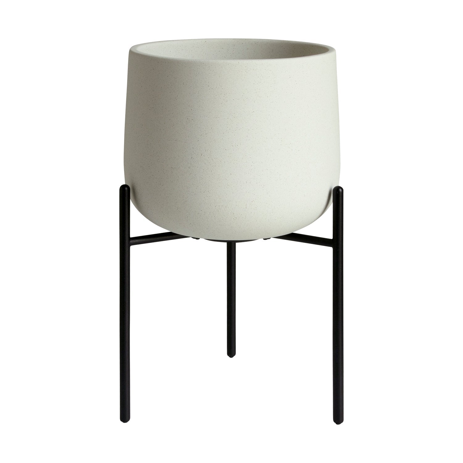 ceramic flower pot with stand KINTO 6in Ceramic Plant Pot 211 in Cream